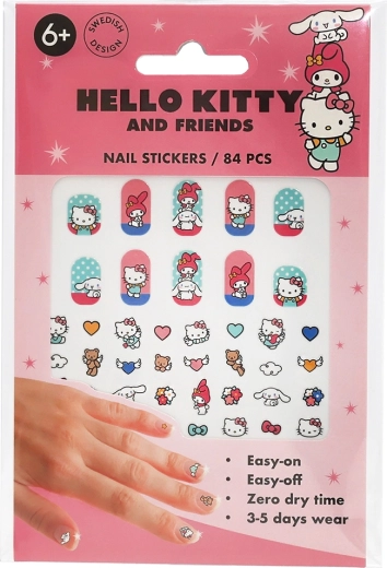 Hello Kitty dziecięce naklejki na paznokcie (84 szt.)