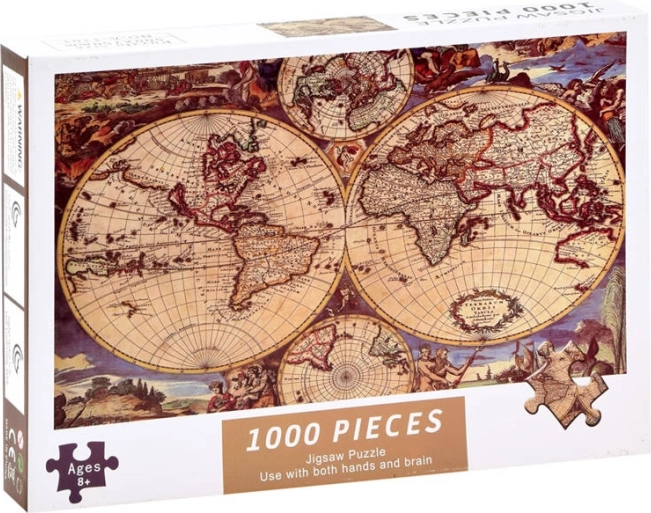 Antyczna mapa świata puzzle 1000 elementów