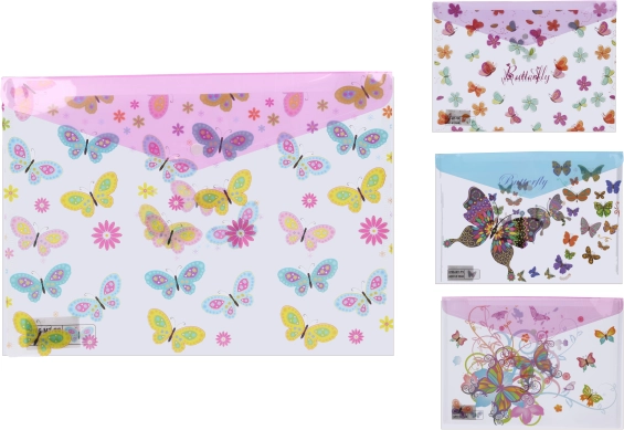 Teczka z zatrzaskiem 35,8 × 26 cm – motyw Motyl