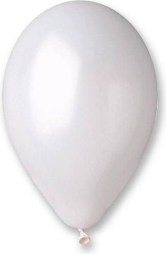 Perłowe metaliczne baloniki 10" białe