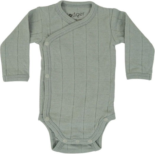 Hydrofilne kopertowe body Lodger z długim rękawem Tribe Silt Green rozmiar 68