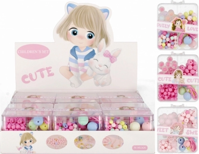 Zestaw koralików w organizerze