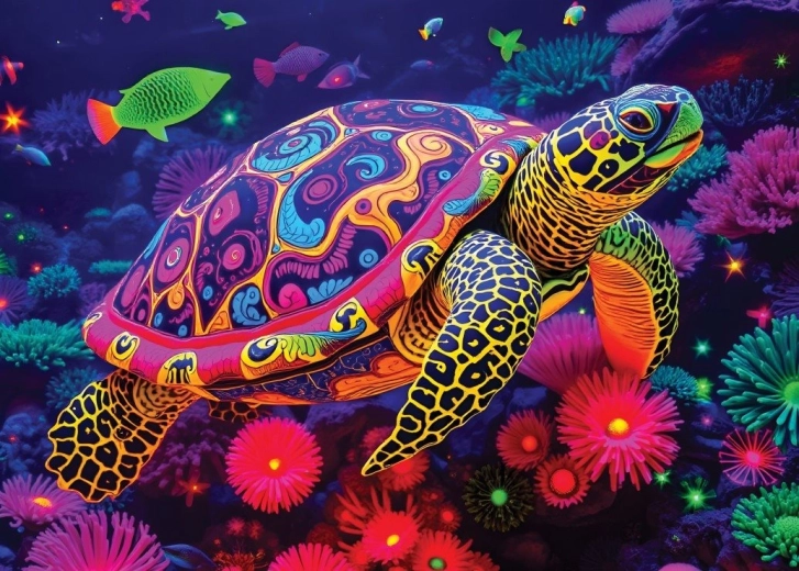Puzzle Alipson tęczowy żółw 500 elementów