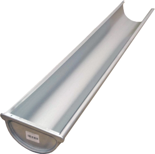 Lewy końcowy rynnowy 330 mm, długość 1 m, stal ocynkowana