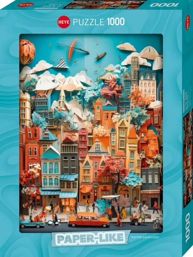Puzzle Heye Paper-Like Centrum miasta, 1000 elementów