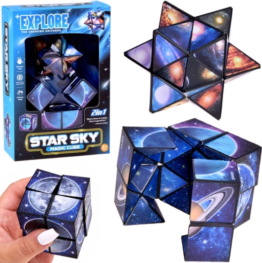 Magiczna transformująca kostka 2w1 Star Sky – kosmiczna układanka