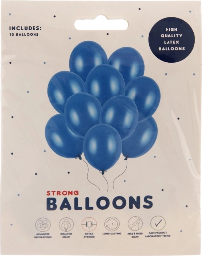 Perłowo-niebieskie balony lateksowe 27 cm (10 szt.)