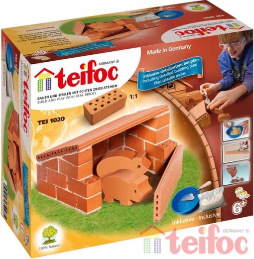 Zestaw konstrukcyjny Teifoc domek Pigs - 1 sztuka