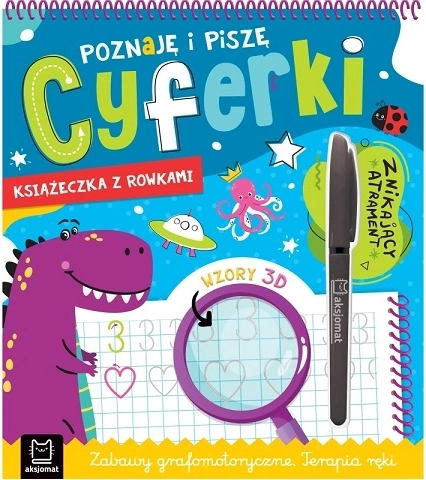 Poznaję i piszę cyferki – książeczka ćwiczeń z rowkami