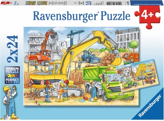 RAVENSBURGER Puzzle Prace na budowie 2x24 elementów