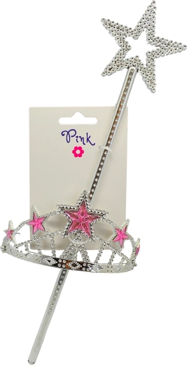 Opaska z koroną i magiczną różdżką Gwiazda