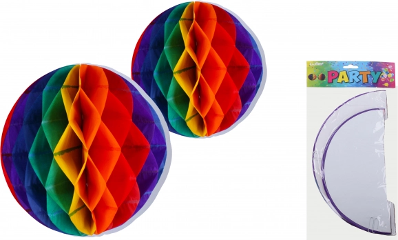 Kolorowe kule papierowe do zawieszenia 30 i 25 cm