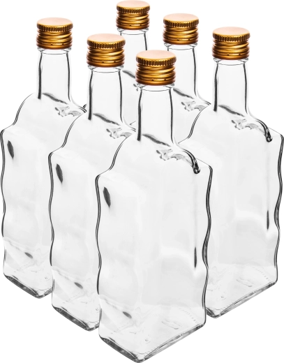 Szklana butelka MONASTER 500 ml z zakręcanym zamknięciem, zestaw 6 szt.
