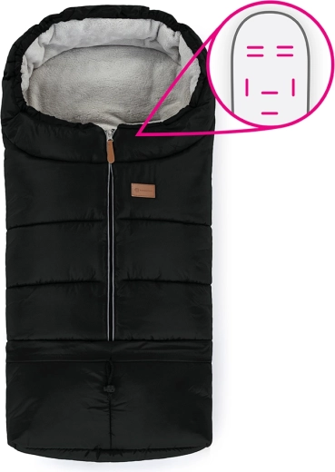 Śpiworek 3w1 PETITE&MARS Jibot Horizontal Ink Black