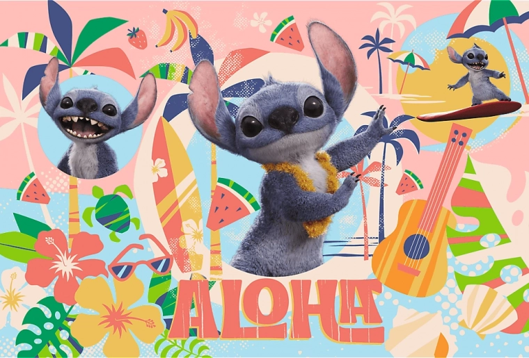 Puzzle 100 – STITCH I PRZYJACIELE W AKCJI od DISNEY Trefl