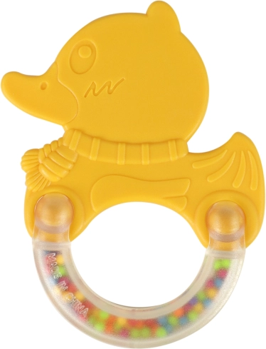 Grzechotka i gryzak w kształcie kaczki