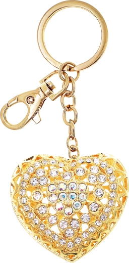 Brelok do kluczy złote serce