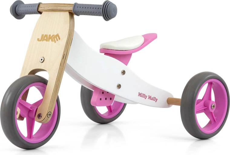 Milly Mally rowerek biegowy i trójkołowiec 2w1 Jake classic pink - 1 sztuka