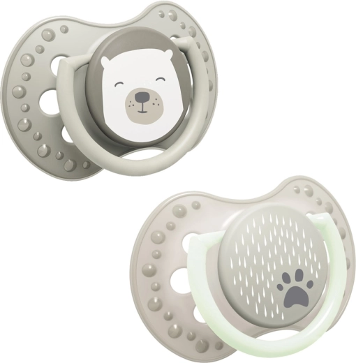 LOVI dynamiczny silikonowy smoczek Buddy bear 0–6 m, 2 szt.