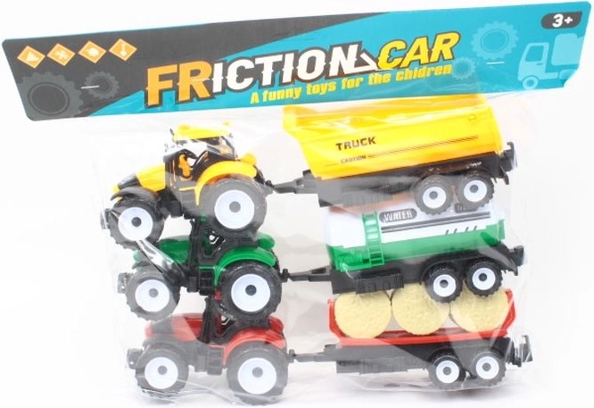 Traktor z przyczepą – zestaw 3 szt. w woreczku