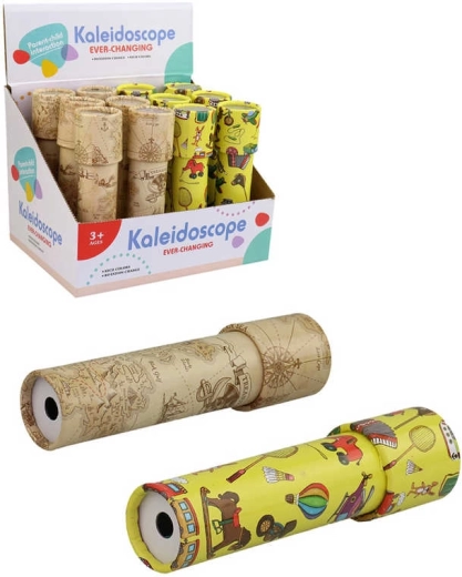 Dziecięcy kalejdoskop z kartonu i plastiku 18,5 cm - 1 sztuka