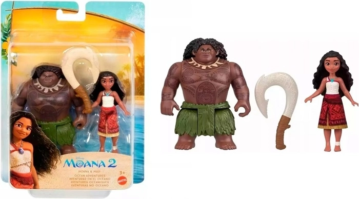 Disney Vaiana 2 zestaw figurek Vaiana i Maui z magicznym hakiem