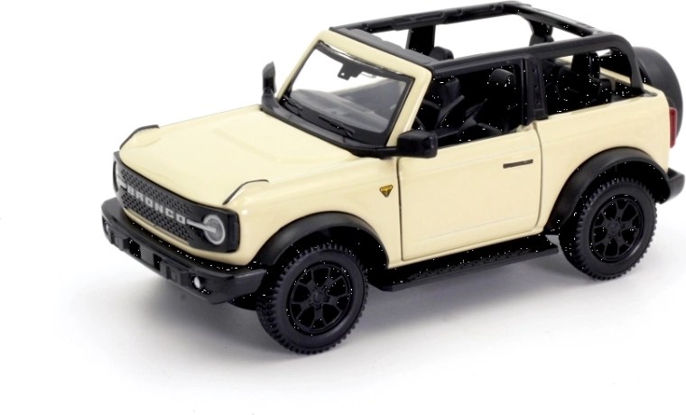 Metalowy model auta Ford Bronco Badlands 2023 z zdejmowanym dachem 1:32/39