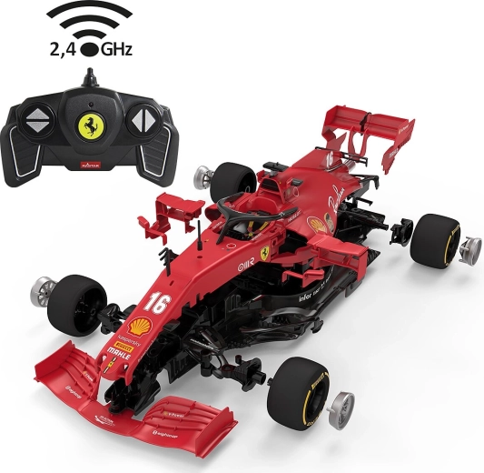 Zestaw konstrukcyjny zdalnie sterowanego auta Ferrari F1 w skali 1:16
