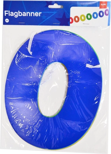 Papierowa girlanda z cyfrą 0, 6 m