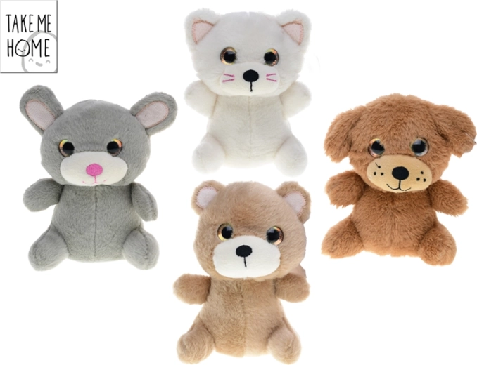 Pluszowe zwierzątko Take Me Home 15 cm – pies, kot, miś lub królik