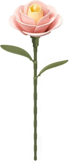 ROBOTIME ROKR Floral Art puzzle 3D – jasnoróżowa kamelia, 37 elementów