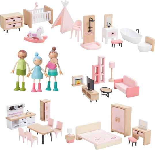 2Kids Toys zestaw mebli z rodziną 5 w 1