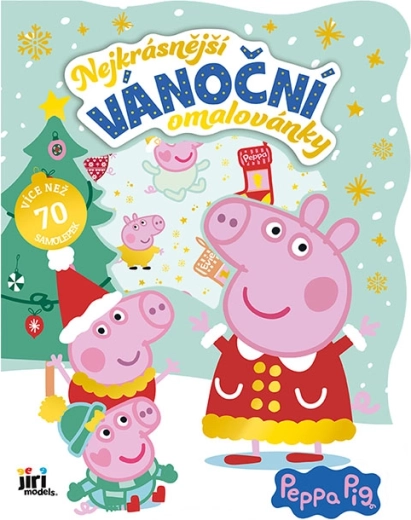 Najpiękniejsze świąteczne kolorowanki z naklejkami Świnka Peppa