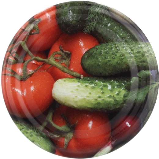 Zestaw wieczek 82 mm z motywem ogórka – 10 szt.