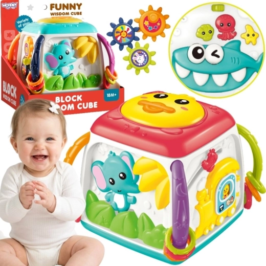 Woopie Baby interaktywna wielofunkcyjna kostka edukacyjna 18m+