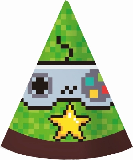 Papierowe czapeczki Game On – 6 szt.