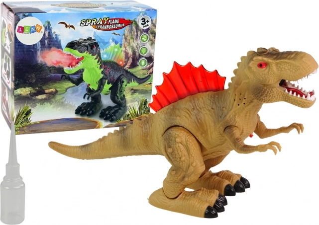 Interaktywny dinozaur z parą wodną i efektami świetlnymi