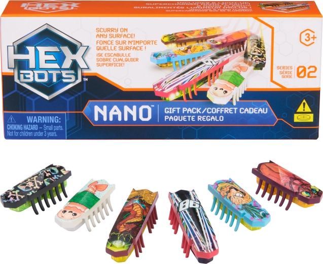 HEXBUG Nano Gift Pack – zestaw 6 mini robotycznych robaków ze światłem