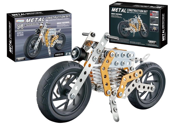 Metalowa konstrukcyjna zabawka motocykl 162 elementów