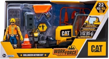 Ładowarka gąsienicowa CAT z figurką i akcesoriami