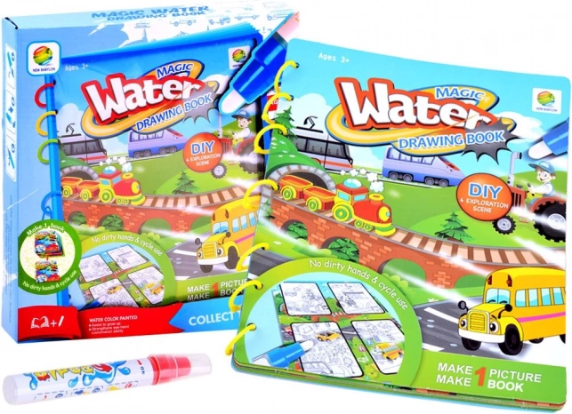 Magiczna książka wodna do malowania dla dzieci – A