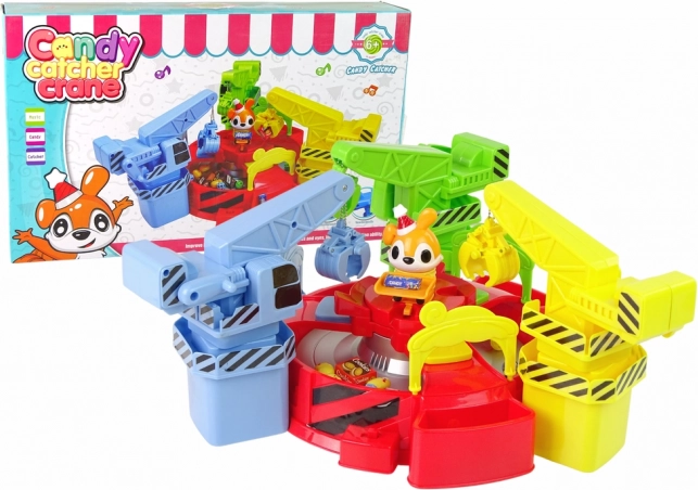 Obrotowy łapacz słodyczy z muzyką – dziecięca gra stołowa