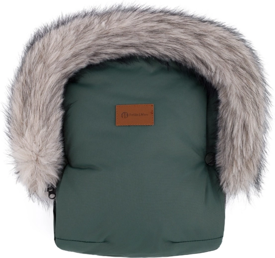 Petite&Mars mufka/rękawice do wózka Furry Veritable khaki