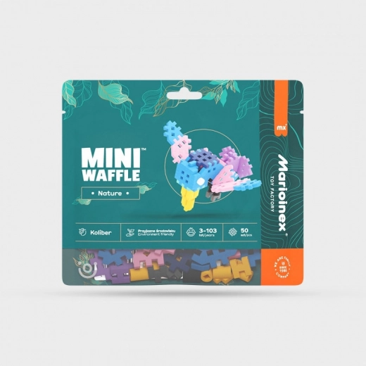 Klocki Mini Waffle Nature – koliber, 50 elementów