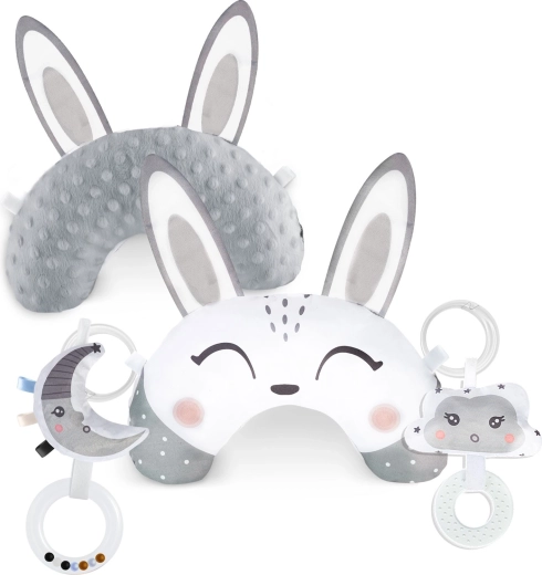 Nukido Tuli‑Nuli sensoryczna poduszka z grzechotką i gryzakiem dla niemowląt