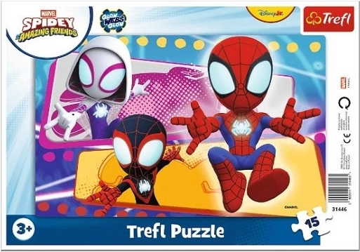 Puzzle ramkowe Spidey – pajęcza ekipa (15 elementów)