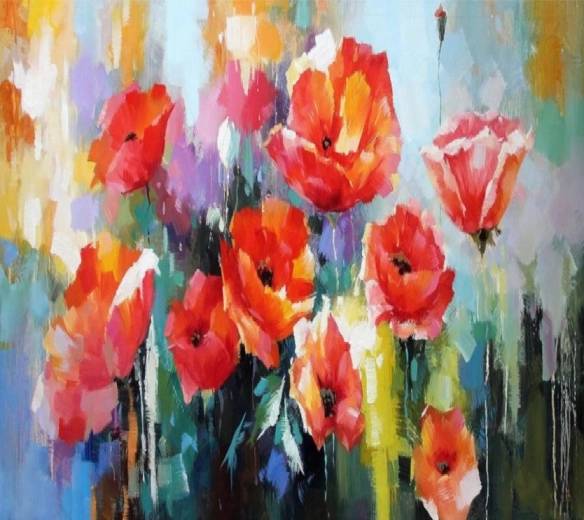 Norimpex malowanie diamentowe Wilcze maki 30 × 40 cm