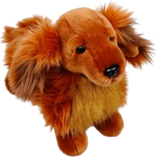 Pluszowy jamnik brązowy 30 cm