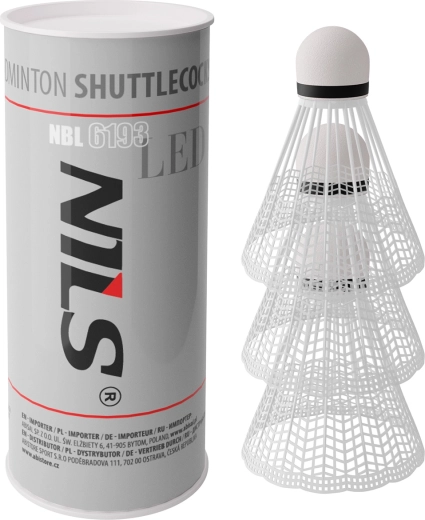 Lotki do badmintona z LED NILS NBL6193, 3 szt.