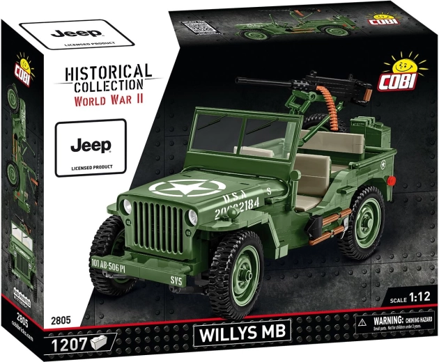 Cobi Jeep Willys MB 1:12 – zestaw konstrukcyjny 1207 elementów